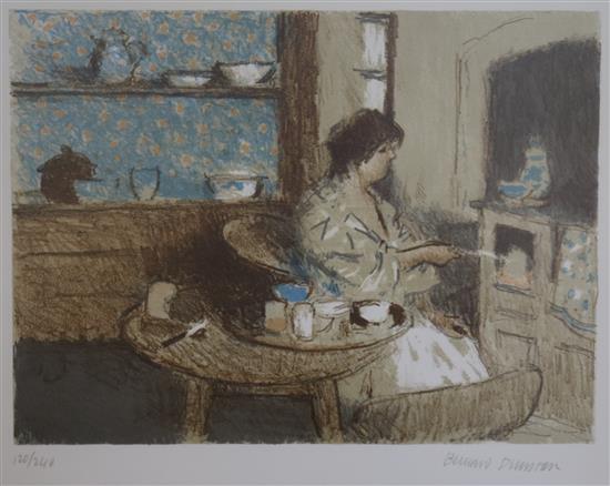 Bernard Dunstan ltd edition lithograph Morning Toast Royal Academy 120/240
